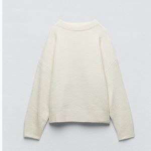 Zara white knit sweater